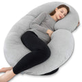 Pregnancy Pillow, Maternity Body Pillow for Pregnant Women,C Shaped Pillow with Jersey Body Pillow Cover