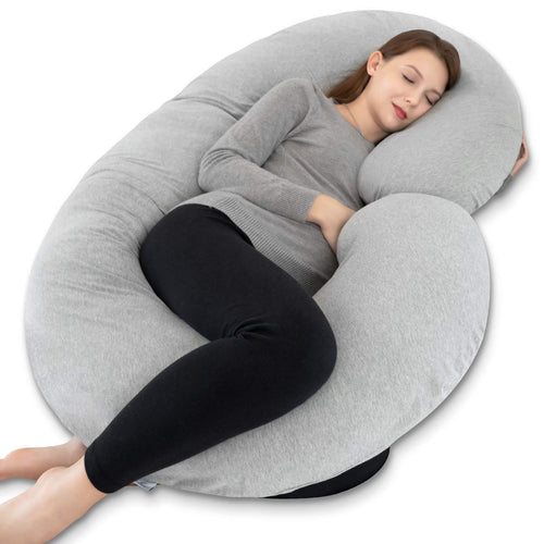 Pregnancy Pillow, Maternity Body Pillow for Pregnant Women,C Shaped Pillow with Jersey Body Pillow Cover