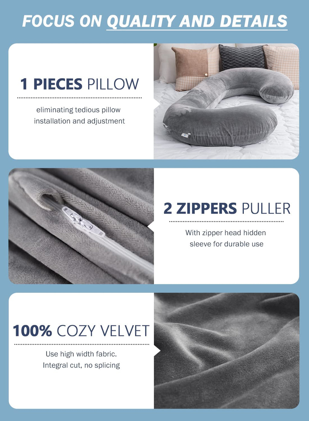 Pregnancy Pillow,Maternity Body Pillow for Sleeping,C Shaped Body Pillow for Pregnant Women