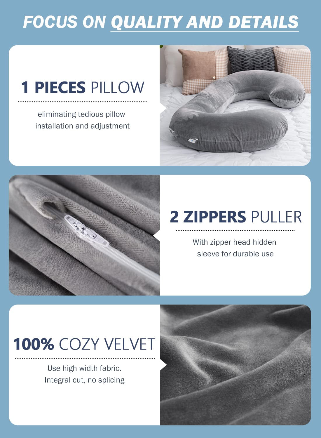 Pregnancy Pillow,Maternity Body Pillow for Sleeping,C Shaped Body Pillow for Pregnant Women