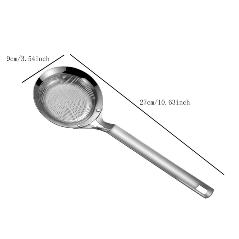 Stainless Steel Skimmer Vegetable Residue Oil Mesh Colander Strainer Soup Pot Small Filter Colander Kitchen Gadgets