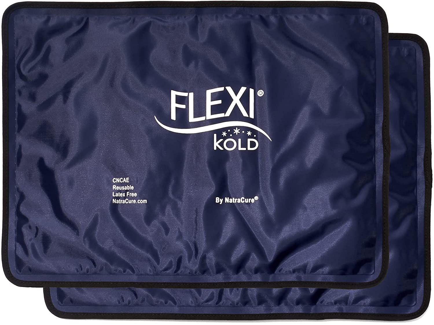 2 Flexikold Gel Ice Packs (Standard Large: 10.5" X 14.5") - Reusable Cold Pack for Injuries, for Back Pain Relief, Migraine Relief Pad, after Surgery, Postpartum, Headache, Shoulder - 6300-COLD 2PK
