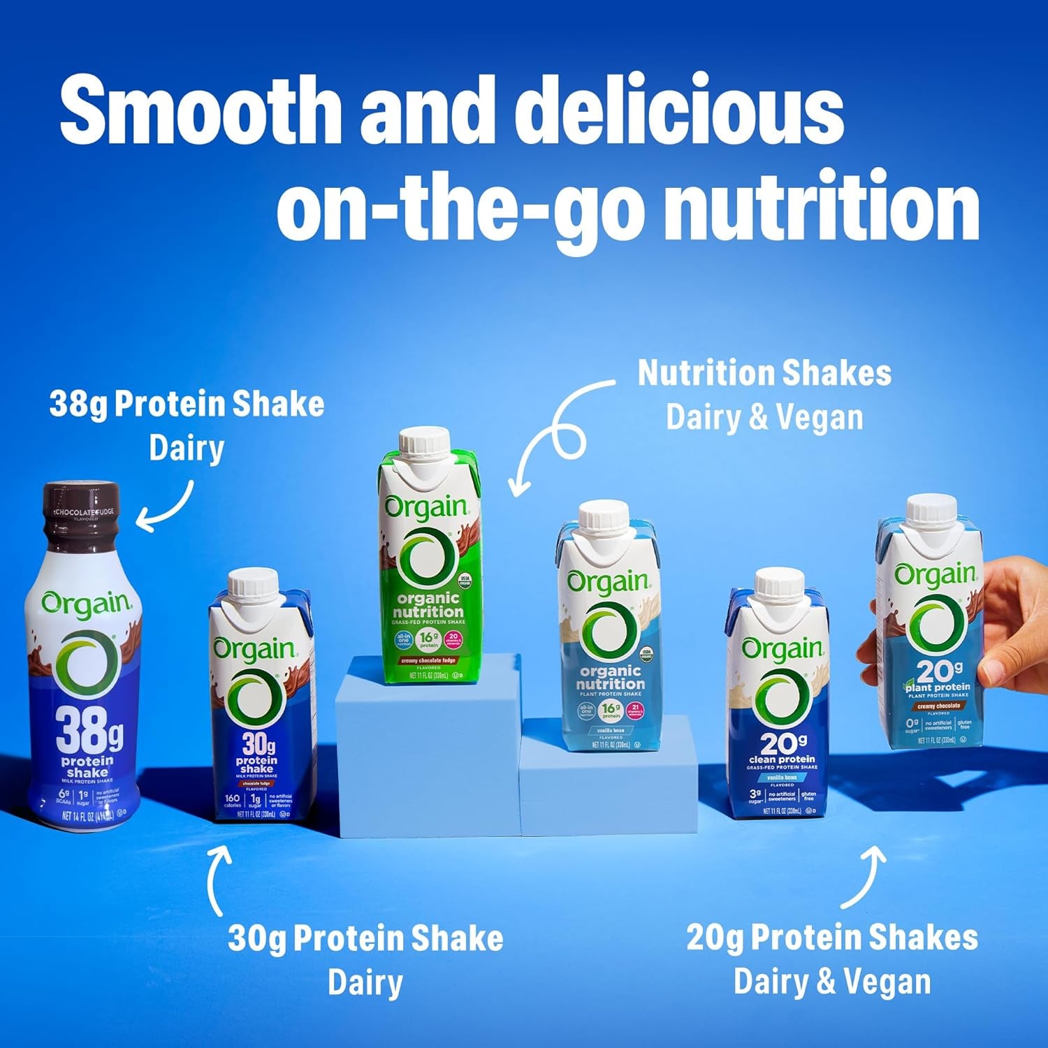 Grass Fed Clean Protein Shake, Vanilla Bean - 20G of Protein, Meal Replacement, Ready to Drink, Gluten Free, Soy Free, Kosher, 11 Oz, 12 Count (Packaging May Vary)