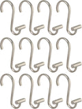 Idesign 76752 Metal T-Bar Shower Curtain Hooks Rust Resistant Rings for Kid'S, Guest, Master Bathroom, 1" X 1.75" X 2.75", Set of 12, Satin