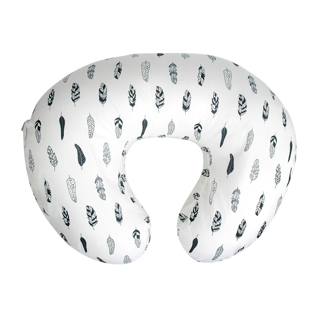 BABY Nursing Pillow Cover Slipcover,100% Organic Cotton ,Soft and Comfortable,Feathers Design,Maternity Breastfeeding Newborn Infant Feeding Cushion Cover, ZT01