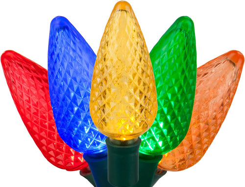 C9 Multicolor Christmas Lights Set of 25, 17 Ft, Multi Colored Christmas Lights Outdoor C9 LED Christmas Lights Multicolor C9 Christmas Lights Party Multicolor LED Christmas Lights